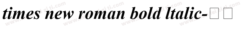 times new roman bold ltalic字体转换